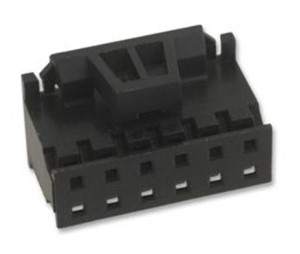 Female crimp connector housing, 2mm, 12-position, dual row (2x6), 22-24AWG