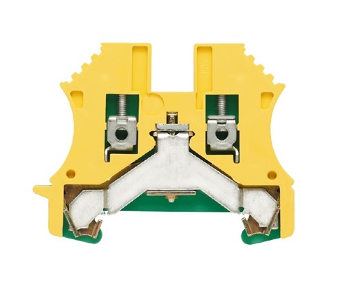 PE Terminal, screw connection, 2.5mm2, 300A, green/yellow colour, UL94V-0