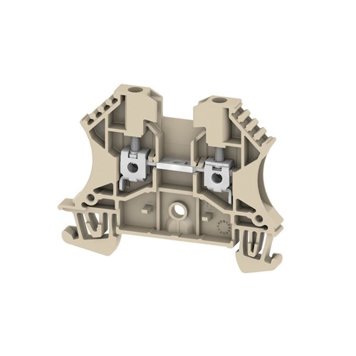 Feed-through terminal, screw connection, 2.5mm2, 800V, 24A, dark beige colour