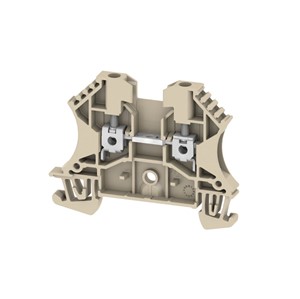 Feed-through terminal, screw connection, 2.5mm2, 800V, 24A, dark beige colour