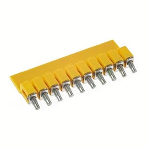 10-Pole W-Series Cross-connector, for terminals, PA66, yellow, UL94V-2