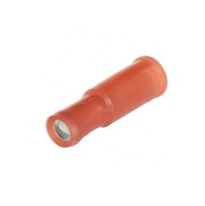 SHUR Plug receptacle crimp terminal, 15.5-20AWG wire gauge range, fully insulated, red PA nylon,3.30mm diameter