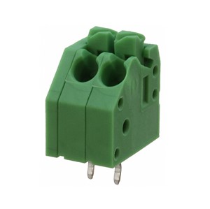 2-Way Push-in PCB mount single level terminal block, 3.5mm pitch, 16-28AWG wire gauge range,300V 6A rating (UL/cUL), IEC, UL, cUL, VDE safety approvals