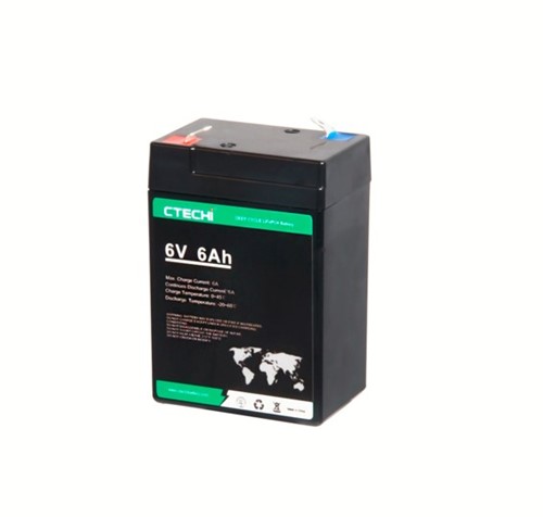 [T:Description]
Introducing the 6.4V 6Ah LiFePO4 Battery Pack - the perfect solution for all your battery needs. This high-performance battery is designed to meet the highest quality standards and is a reliable, durable way to power your home devices. It can replace traditional lead acid batteries and is ideal for use in a variety of applications including home alarms and security systems, backup power, toys, agriculture, Kontiki/long line fishing, camping, consumer devices, tools and torches. 
[BR]
[BR]
This battery comprises lithium-iron-phosphate (LiFePO4) cells which are known for their high energy density and excellent safety characteristics. With a long-lasting life and minimal self-discharge rate, this 6.4V 6Ah battery pack will provide you with a reliable, no-fuss source of power. Enjoy peace of mind knowing that your devices are getting the premium battery power they need. Get your 6.4V 6Ah LiFePO4 Battery Pack today.
[T:Tech Specs]
Nominal voltage: 6.4V 6Ah
[BR]
Type: LiFePO4 High Performance
[BR]
Dimensions: 70mm (L) x 47mm (W) x 100mm (H)
[BR]
Terminals: 4.8mm QC terminals
[BR]
Weight: 0.38KG
[BR]
Additional: Integrated BMS PCBA, 6A maximum charge/discharge current
[T:Uses:]
[UL]- Replacement batteries for lead acid - Home Alarms - Security Systems - Backup Power - Toys - Agricultural - Kontiki/Long Line Fishing - Camping - Consumer Devices - Tools -Torches[/UL]