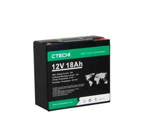 [T:Description]

Our 12.8V 18Ah LiFePO4 Battery is the perfect way to replace your traditional bulky lead acid batteries with a reliable, efficient and eco-friendly alternative. Thanks to advances in battery technology, LiFePO4 batteries have become the go-to choice for many applications such as home alarms, security systems, backup power, toys, agricultural equipment, kontiki or long line fishing, camping, consumer devices, tools, and torches.
[BR]
[BR]
This powerful lithium-ion phosphate battery provides a 12.8V output with an 18Ah capacity, allowing you to power up your devices without the need for frequent recharging. It is designed to be lightweight and highly durable, making it the perfect choice for your portable devices. Furthermore, the battery has a built-in protective circuit board to ensure safety, and it is thermally and shock resistant.
[BR]
[BR]
Our 12.8V 18Ah LiFePO4 Battery is a great way to upgrade from old, less efficient lead acid batteries and take advantage of the fast charge, long life, and eco-friendly alternative that LiFePO4 batteries provide. Get yours today to experience the convenience and reliability of this incredible battery.

[T:Tech Specs]
Nominal voltage: 12.8V 18Ah
[BR]
Type: LiFePO4 High-Performance Lithium Battery
[BR]
Dimensions: 181mm (L) x 77mm (W) x 185mm (H)
[BR]
Terminals: 4.8mm QC terminals
[BR]
Weight: 2.3KG
[BR]
Additional: Integrated BMS PCBA, 18A maximum charge/discharge current
[T:Uses:]
[UL]- Replacement batteries for lead acid - Home Alarms - Security Systems - Backup Power - Toys - Agricultural - Kontiki/Long Line Fishing - Camping - Consumer Devices - Tools -Torches[/UL]