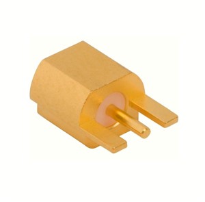 SMD MMCX Connector, edge mounting, Gold flash
