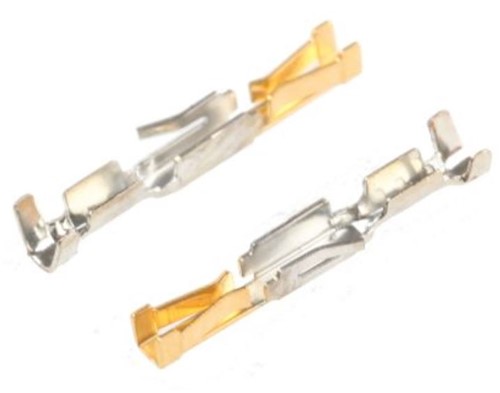HE14 Series selective gold plated crimp terminal supplied on 15000 piece reels for use with 2548connector housing series