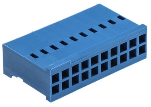 22-Way (2 x 11) HE14 series, connector housing, female