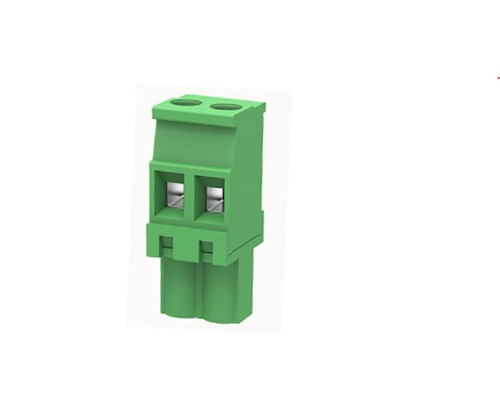 2-Way Pluggable terminal block, 5.08mm pin pitch, vertical mount, screw connection, M3 screwthread, 15A 300V rated (UL), 12-28AWG wire gauge range, polyamide PA66 green insulator UL94V-0,CSA/UL/VDE safety approvals