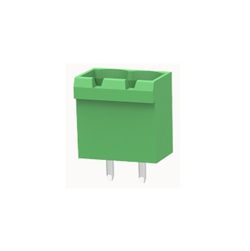 2-Way Pluggable PCB connector, 5.08mm pin pitch, vertical connection, 15A 300V rated (UL),polyamide green insulator UL94V-0, CSA/UL/VDE safety approvals