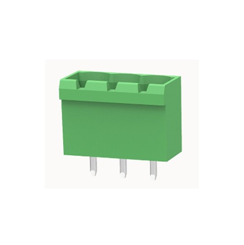 3-Way Pluggable PCB connector, 5.08mm pin pitch, vertical connection, 15A 300V rated (UL),polyamide green insulator UL94V-0, CSA/UL/VDE safety approvals