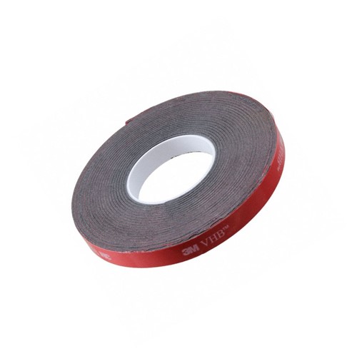 3M 5952 VHB Double sided tape, conformable modified acrylic foam, 12.7mm width (1/2"),1.143mm thickness, polyethylene film backing, black, 32.9m/spool (36 yds)