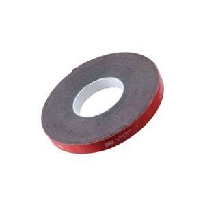 3M 5952 VHB Double sided tape, conformable modified acrylic foam, 12.7mm width (1/2"),1.143mm thickness, polyethylene film backing, black, 32.9m/spool (36 yds)