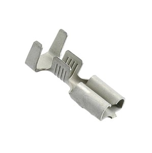 6.3mm QC Female terminal, locking, 10 AWG x 1 termination, 14AWG x 2 termination, non-insulated