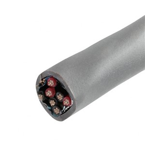 8-Core Communication and control cable, 4 x red/black pairs, 22AWG (7/30), grey PVC jacket,300V, shielded, drain wire, -20c to +105c operating temperature range (152M/spool)