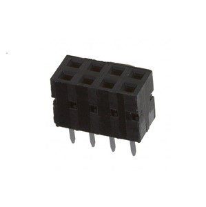 8-pin Dual row female receptacle connector, vertical mount, 2.54mm PCB pitch, 7.01mm insulatorheight, 30u" AU plasted contact area, UL94V-0 PPS material housing