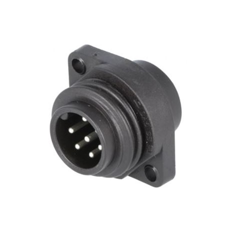 7-Pin C-Series circular connector (Hirschmann CA 6 GS), panel mount, male, 250V/10A