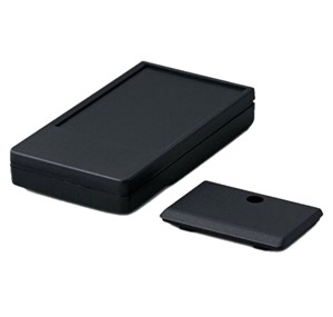 DATEC Pocket Box M (Black), ABS, IP54 sealed, 105mm x 58mm x 18.5mm, machined with custom slot