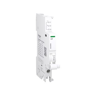 Acti9 Auxilliary OC contact, 1 C/O, 100mA to 6A, 24VAC-415VAC, 24VDC-130VDC, 4kV impulse voltage,clip-on DIN rail mounting, EN/IEC 60947-5-1
