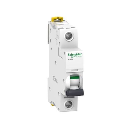 32A Miniature circuit breaker, single pole, DIN-rail mounting, C-Curve tripping, 10kA (72VDC)short circuit breaking capacity, 20,000 cycle mechanical endurance, 10,000 cycle electricalendurance, EN/IEC 60947-2, EN/IEC 60898-1