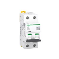 2A Miniature circuit breaker, two pole, DIN-rail mounting, type C curve, 6kA short circuit breakingcapacity at 400VAC 50/60Hz, 20,000 cycle mechanical endurance, 10,000 cycle electricalendurance