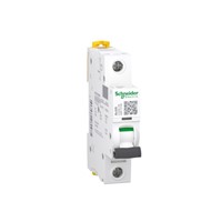 6A Miniature circuit breaker, single pole, DIN-rail mounting, D-curve tripping, 6kA shortcircuit breaking capacity, 230/400V, 20,000 cycle mechanical endurance, 10,000 cycle electricalendurance