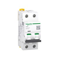 16A Miniature circuit breaker, 2-pole, DIN-rail mounting, D-curve, AC/DC networks, 6kA breakingcapacity at 440VAC, 20,000 cycle mechanical endurance, 10,000 cycle electrical endurance,IEC60947-2, IEC60898-1