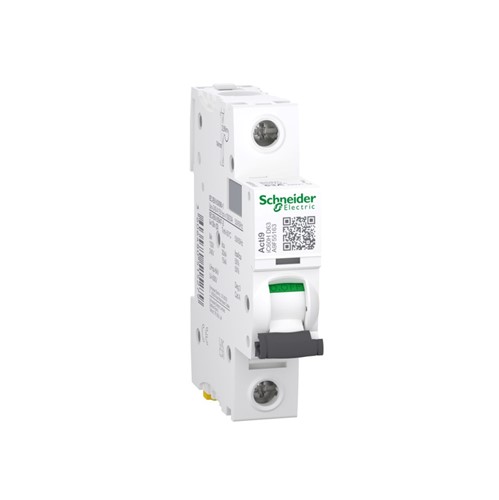 63A Miniature circuit breaker, single pole, iC60H, DIN-rail mounting, type D curve, 10kA shortcircuit breaking capacity, 230VAC 50/60Hz, 20,000 cycle mechanical endurance, 10,000 cycleelectrical endurance