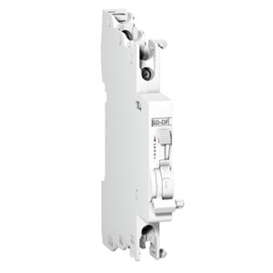 Acti9 Auxilliary contact, 2 C/O, OF/OF or OF/SD, 6A @ 240VAC, 6A @ 24VDC, 4kV rated impulsevoltage, clip-on DIN rail mounting, EN/IEC 60947-5-1