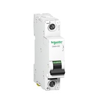Acti 9 C60H-DC Miniature circuit breaker, 1-pole, 25-amp, C-curve, 6kA breaking capacity at 250VDC,DIN rail mounting, 20,000 cycle mechanical durability, 3,000 cycle electrical durability,EN/IEC60947-2