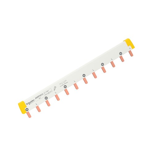 Acti 9 Comb busbar, 1L + N, 18mm pitch, 12 modules, 100-amp, tooth connector type, 415VACrated operational voltage, 500VAC rated insulation voltage, 1000mm width, IEC60947-7-1, IEC 61439-2,IP20 protection