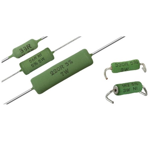 47R 5W 5% Wirewound axial resistor, flameproof insulation coating, high pulse loading, 18mm x7.5mm body size