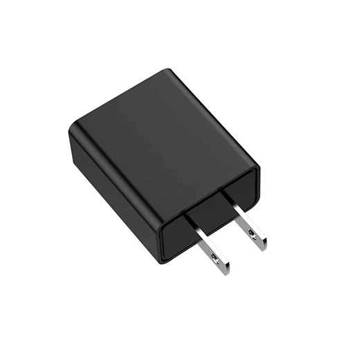 5VDC 2A 10W Wall mounting USB power supply, 100-240VAC input, 2-pin USA AC pins, shortcircuit protection, over current protection, USB-A output connector, 30,000hr MTBF, black ABS plasticcase, pins 2 and 3 connected, MEPS level VI efficiency, FCC, CE, safety approvals