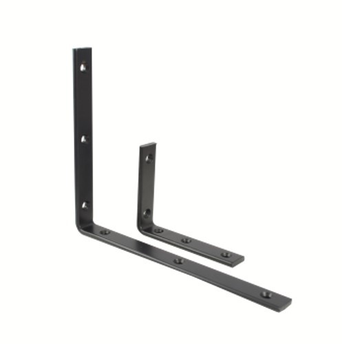 Right angle wall mounting steel bracket, galvanised steel, 250mm x 200mm x 4mm