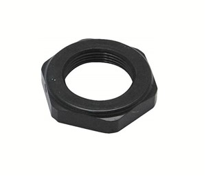 5/16-28 UNC Black plastic nut, 18.1mm x 3.5mm, Nylon + 25% GF, UL94V-0