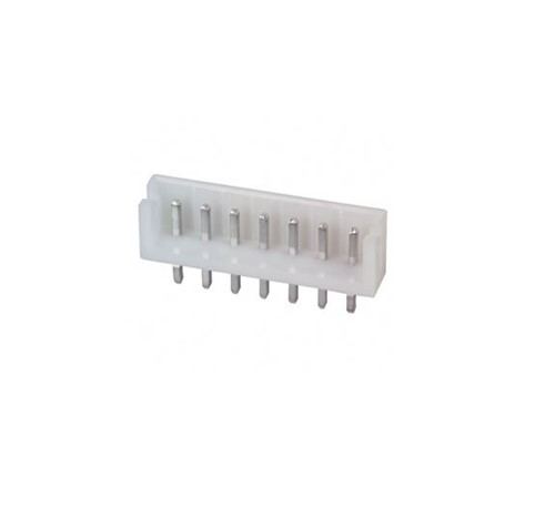 7-Way (7 x 1) JST top entry 2.5mm vertical PCB mount 3A 250VAC locking pin header natural colour