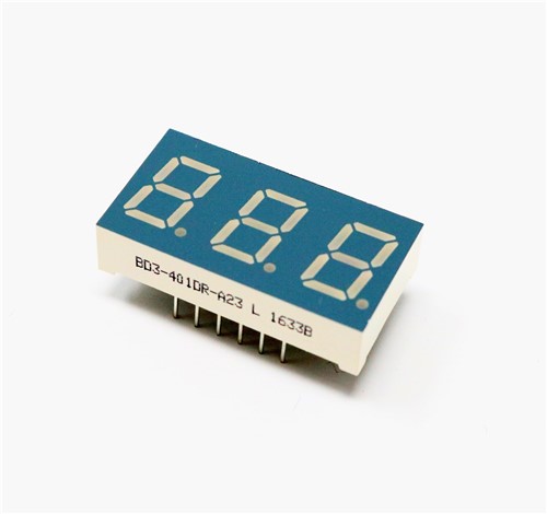 LED Display 3 digit x 7-segment 5mm PCB mounting pins
