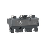 ComPacT NSX100/160/250 DC 3-pole TM100D trip unit, thermal-magnetic trip technology, 100-amp triprating, 690VAC rated operational voltage, AC network, adjustable long-time protection pick-up,IP40 environmental protection, IEC/EN 60947-2