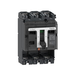 250A ComPacT NSX250F Circuit breaker frame, 3-pole, 250A rated current, 750VDC ratedoperational voltage 36kA/750VDC breaking capacity, 10,000 cycle mechanical endurance, 10,000 cycleelectrical endurance, IP40 protection, IEC/EN 60947-2
