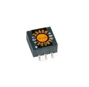 SMD Rotary encoder switch 10mm x 10mm 3:3 pin out 10 position sealed Au plated