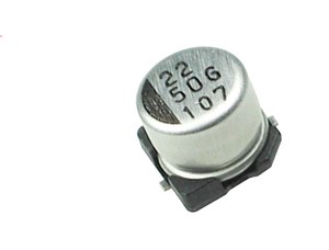 22uF 50V 20% SMD Electrolytic capacitor, 2000hr @ 105c, 70mA ripple current, -55c to +105c operatingtemperature range, 6.6mm x 6.6mm SMD &quot;D&quot; package