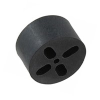 T1 3/4 (3mm) LED Standoff, 4mm height, self-retaining, black PVC, UL94V-0