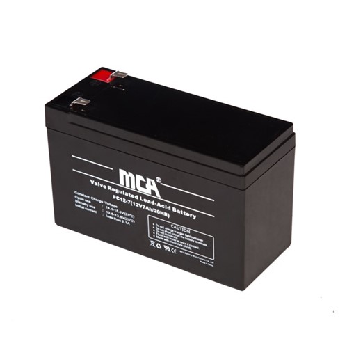 [T:Description]
Introducing the 12V 7.0Ah SLA Battery, Long Life VRLA, the perfect choice for all your backup power needs. This durable and reliable battery is maintenance-free, spill proof and leak proof. It can be used in either a vertical or horizontal orientation for ultimate convenience. 
[BR]
[BR]
Ideal for use in UPS/EPS, emergency lighting systems, medical equipment, cable TV systems, electric test equipment, home alarms/security systems, backup power, toys/kids&#39; cars, agricultural, kontiki/long line fishing, camping, consumer devices, tools, and torches. 
[BR]
[BR]
Don&#39;t be caught powerless, get the 12V 7.0 Ah SLA Battery, Long Life VRLA today!
[T:Tech Specs]
Nominal voltage: 12V 7.0Ah
[BR]
Type: Sealed Lead Acid VRLA battery
[BR]
Dimensions: 151mm (L) x 65mm (W) x 94mm (H)
[BR]
Terminals: F2 Terminals (6.3mm)
[BR]
Weight: 2.03KG
[BR]
Additional: -20c to +50c operating temperature range, Safety approvals: IEC60896-21/22, JIS C8704, YD/T799, BS6290:4, GB/T 19638, UL1989
[T:Uses:]
[UL]- Home Alarms - Security Systems - Backup Power - Toys - Agricultural - Kontiki/Long Line Fishing - Camping - Consumer Devices - Tools -Torches[/UL]