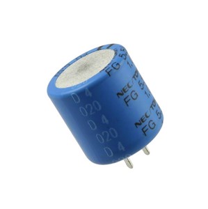 1F 5.5V Radial super capacitor, EDLC, -20/+80%, 5.08mm pin pitch, 16.5mm (d) x 19mm (h), 65mRequivalent series resistance, -40c to +85c operating temperature range