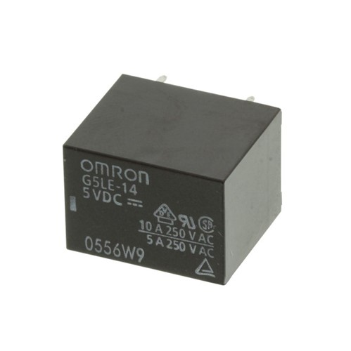 5VDC 10A SPDT General purpose relay, 250VAC/100VDC switching voltage, 72mA coil current, Class B,360mW nominal operating power, fully sealed