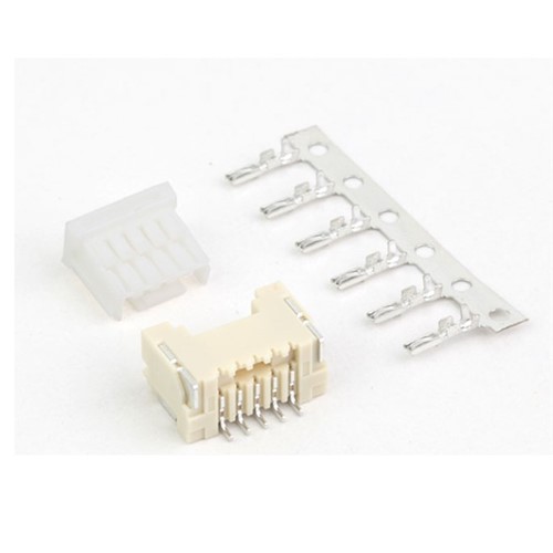 4-Pin SMD 2mm vertical locking header connector, placement cap fitted, 100V AC/DC 2A rating,UL94V-0, tin plated over nickel pins, tape and reel packaging