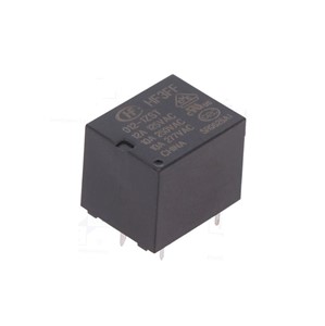12VDC 10A / 277VAC 10A Sub-miniature high power relay, 5-pin PCB mount, 1 Form C, 280W switchingpower rating, plastic sealed, AgSnO2 contact material, UL/CUL/TUV/VDE approved