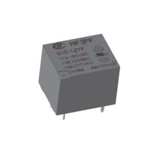 24VDC 10A / 277VAC 10A Sub-miniature high power relay, 5-pin PCB mount, 1 Form C, 280W switchingpower rating, plastic sealed, AgSnO2 contact material, UL/CUL/TUV/VDE approved