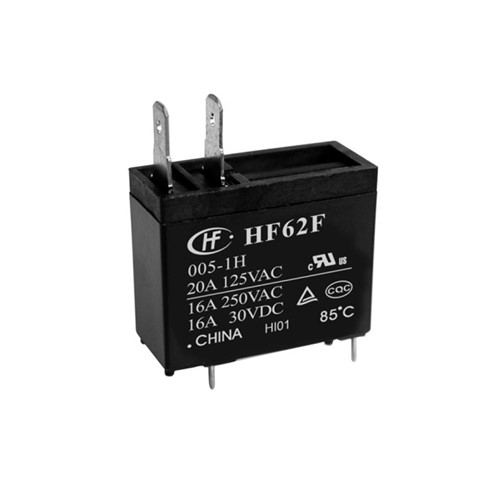 24VDC 20A Miniature high power relay, 1FORMA, 5kV dielectric strength, 480W maximum switching power,class B insulation standard, PCB mounting, 2 x male 4.8mm QC tabs, UL/CUL, TUV, CQC approved