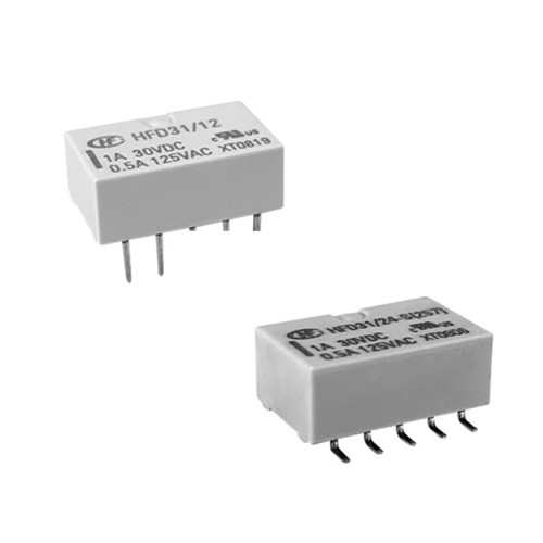 3VDC 2A / 125VAC 0.5A Sub-miniature signal SMD mount relay, 10-pin, 2-coil latching type, 30Wswitching power rating, plastic sealed construction, UL/CUL/TUV approved, tape and reelpackaging